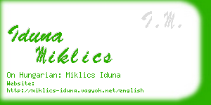 iduna miklics business card